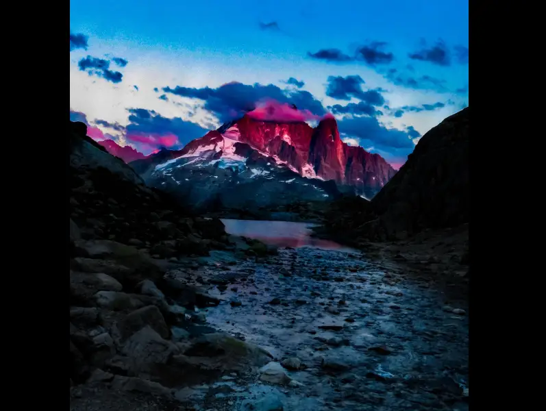 Photos de paysage à Chamonix 74, Lac Blanc avec Aiguilles Vertes en fond